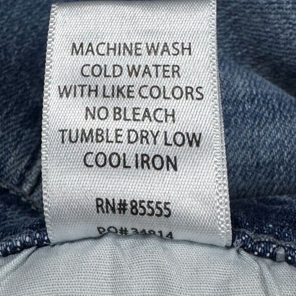 Pistola Jeans Womens 31 Blue Bootcut Flare Stretch Mid Rise Denim Raw Hem - Picture 16 of 16